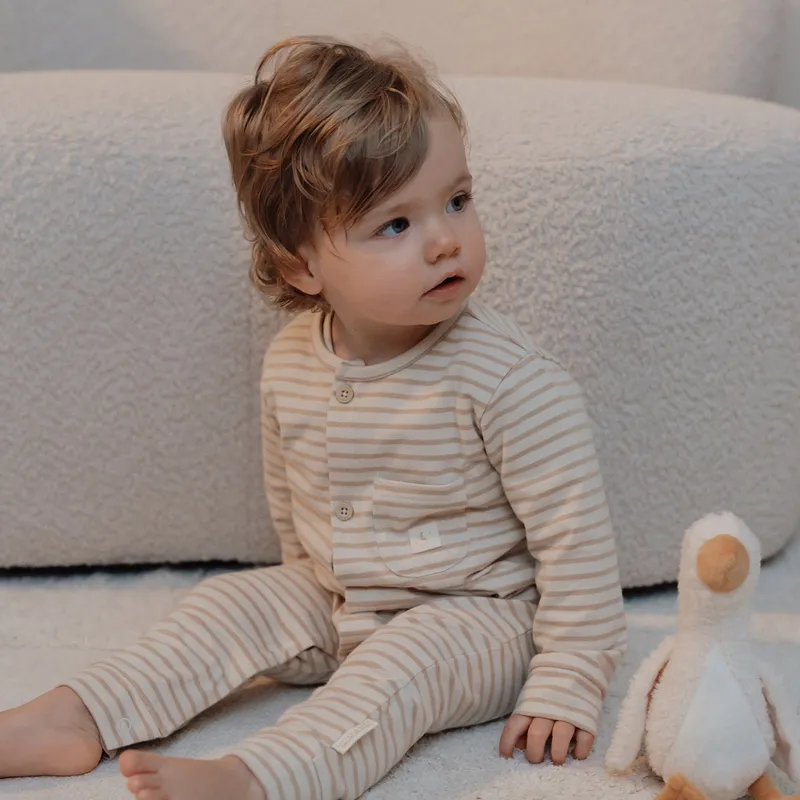 Little Dutch Einteiliger Pyjama - Natural Stripes - 50/56