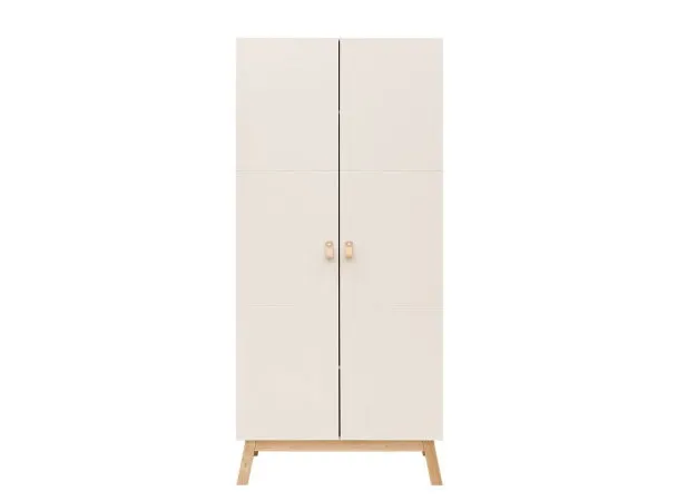 Bopita Babyzimmer Lines - Dune / Nature | Babybett 60 x 120 cm + Kommode + 2-türiger Kleiderschrank
