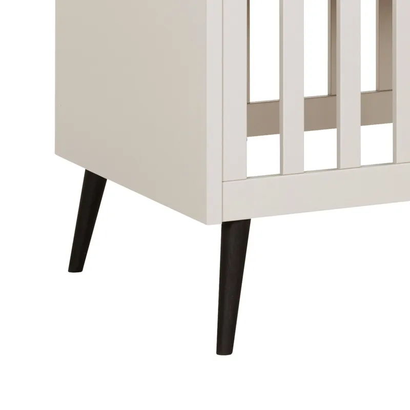 Europe Baby Sterre Babyzimmer Oatmeal / Schwarz | Bett 60 x 120 + Kommode + Schrank 2-türig