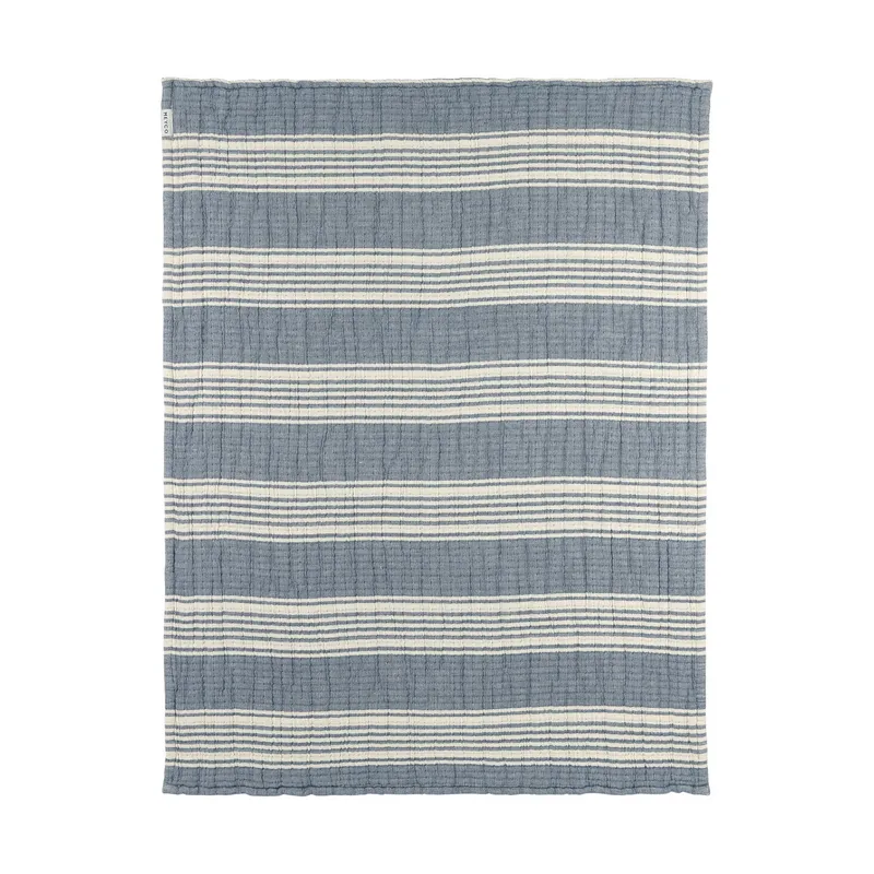 Meyco Babydecke - Hydrophile Jacquard Stripe - Indigo - 75x100 cm