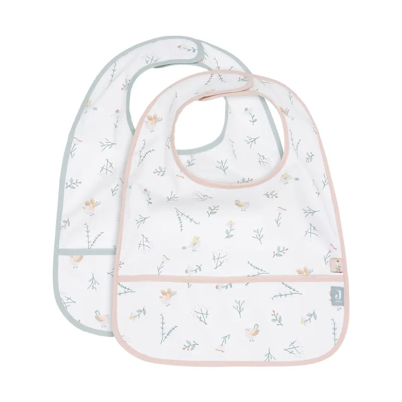 Jollein Lätzchen Lovely Birds Waterproof - 2 Pack