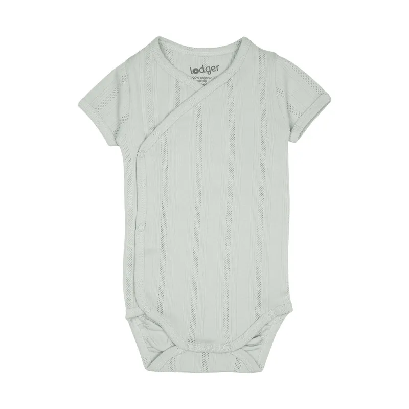 Lodger Babybody Kurzarm - Pointelle - Größe 62 - Silk