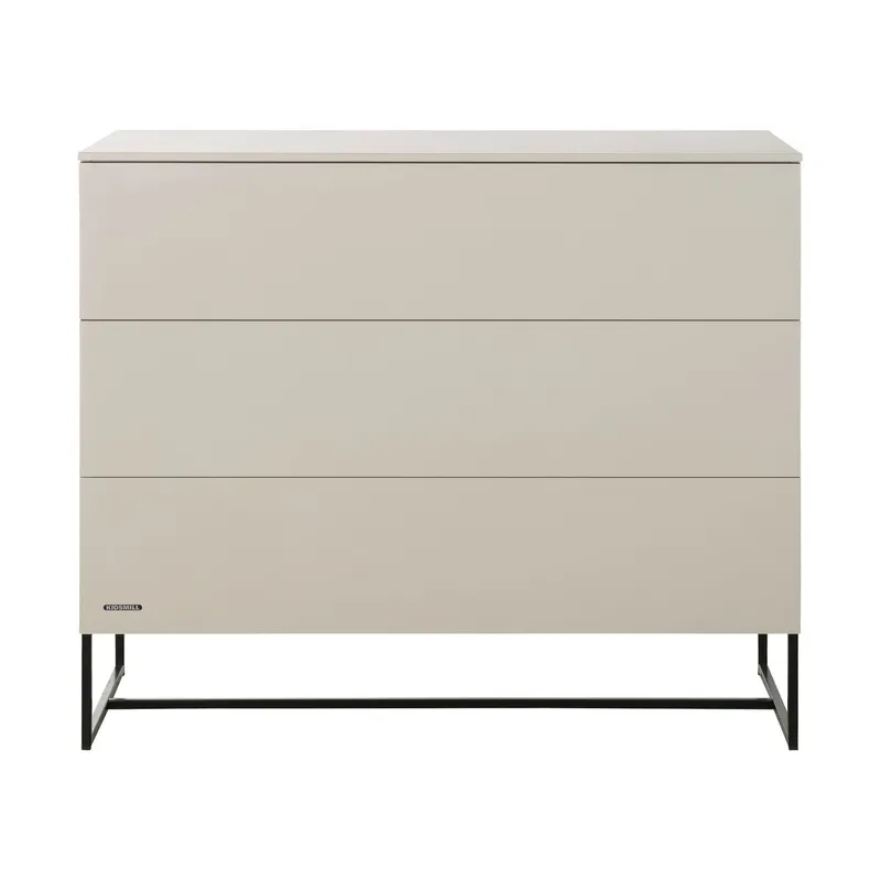 Kidsmill Intense II Kommode 3S Matt Oatmeal - Schwarz - Matt Oatmeal