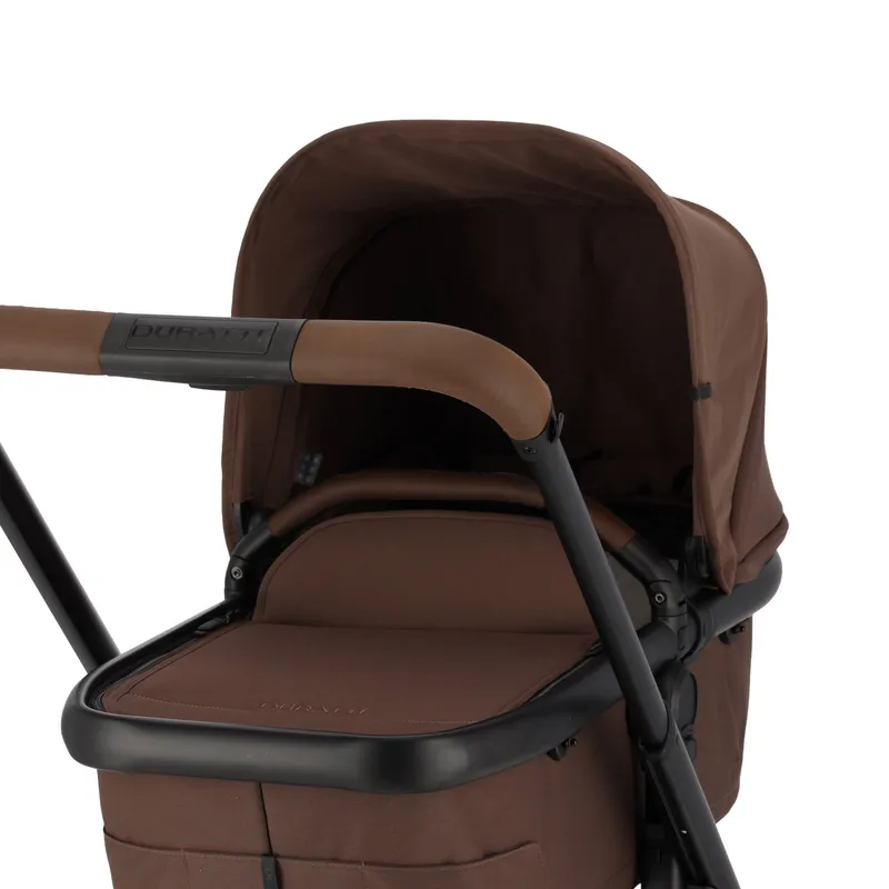 Dubatti One E6 2-in-1 Kinderwagen Black/Dark Brown - Walnut Brown