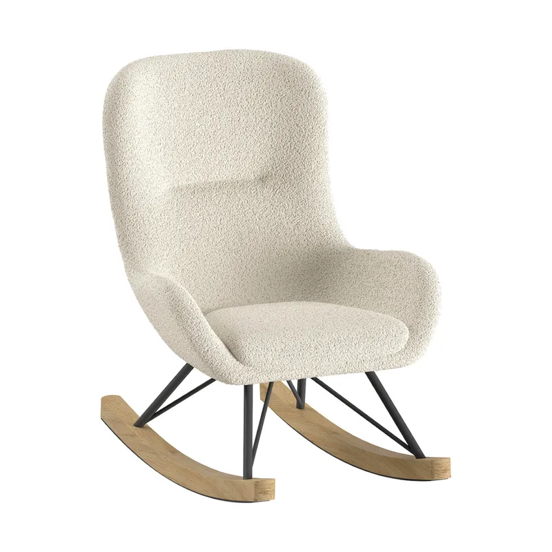 Vipack Schaukelstuhl - Rocky - Mini - Beige Bouclé