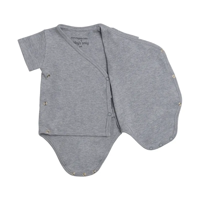 Baby's Only Melange Babybody Grau Gr. 68