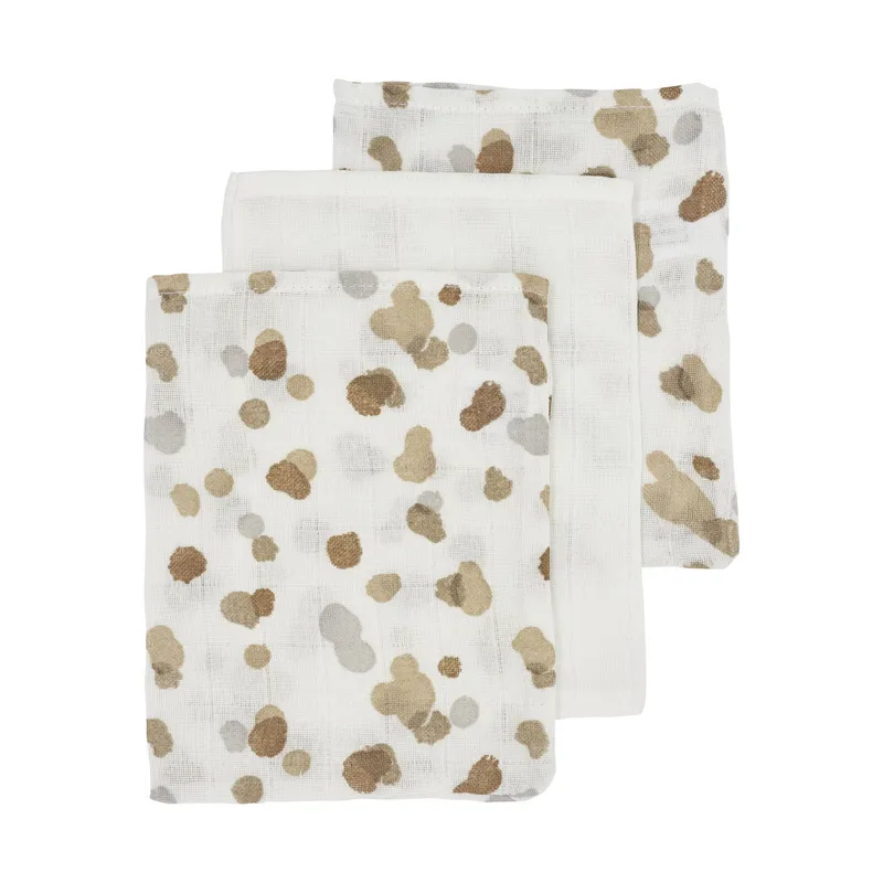 Meyco hydrofiele washandjes 3-pack Stains neutral 458056
