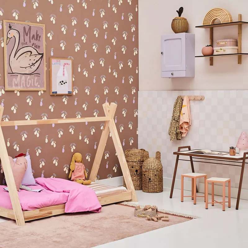 Studio Pieni Tapete - Pim - Birnenbraun/Lila