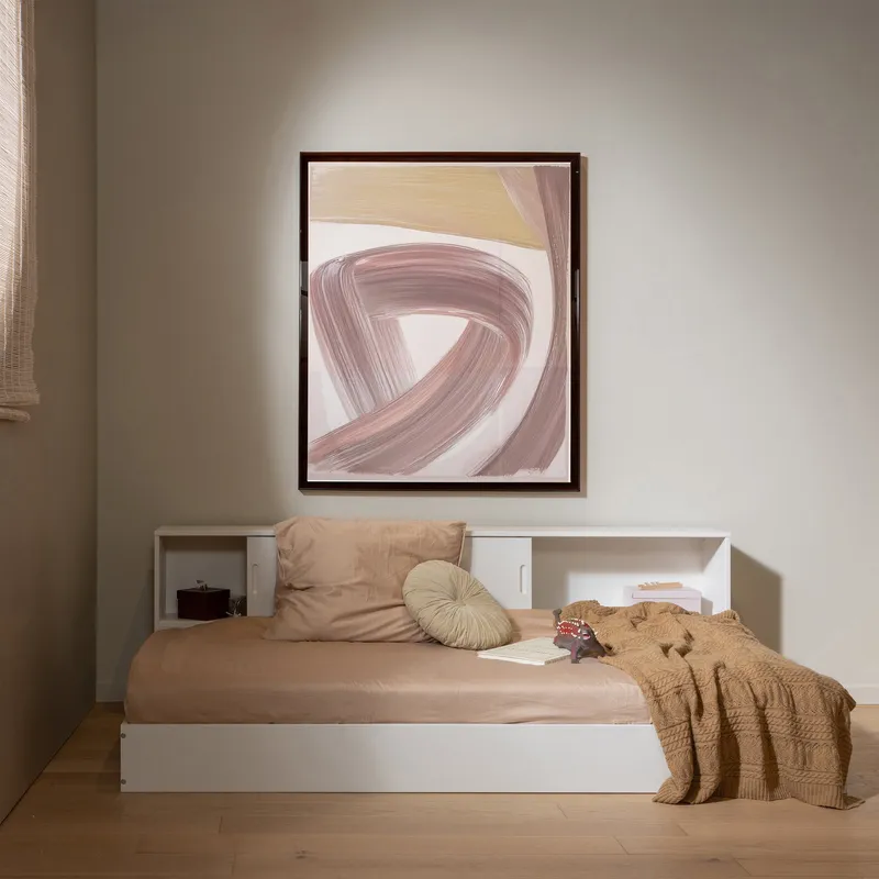 Woood Carter Bett - 90 x 200 cm - Weiß
