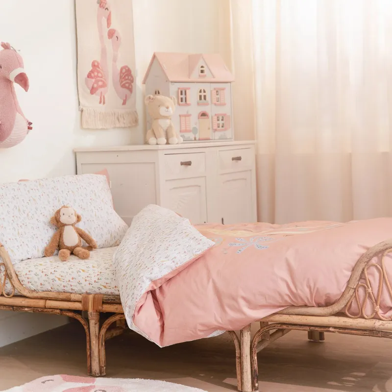 Little Dutch Blooming Safari Bettbezug - 120 x 150 cm - Rosa
