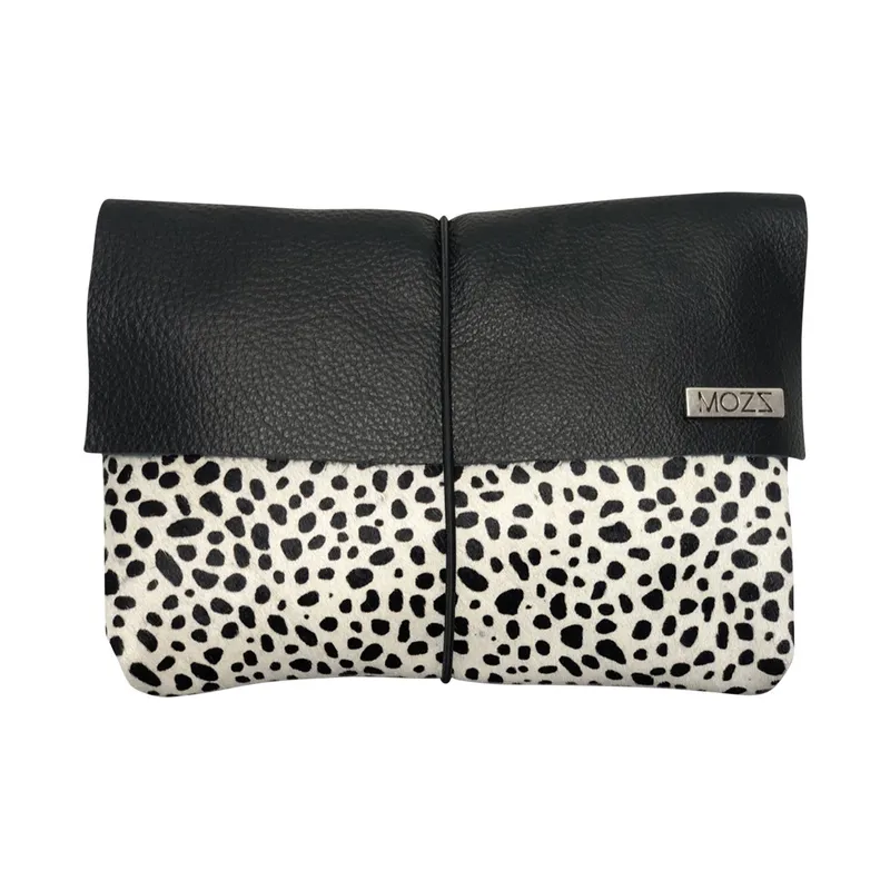 Mozz Bags Wickeletui Black Baby Cheetah Weiß
