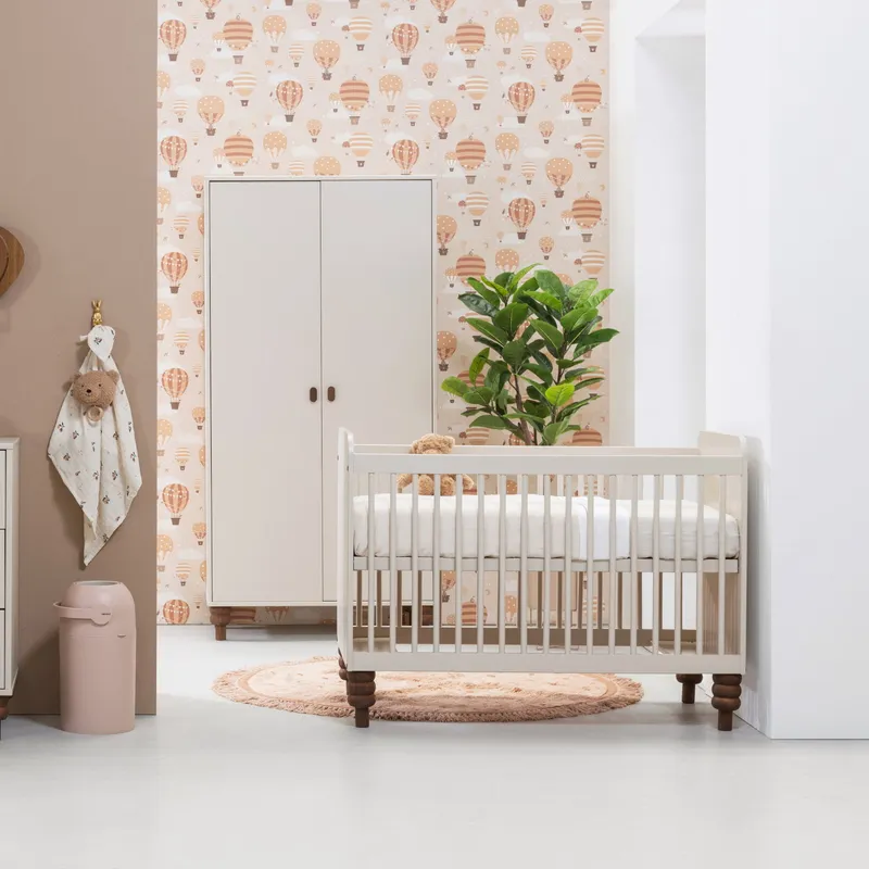 Europe Baby Olivia Kleiderschrank - 2-Türen - Oatmeal - Bold