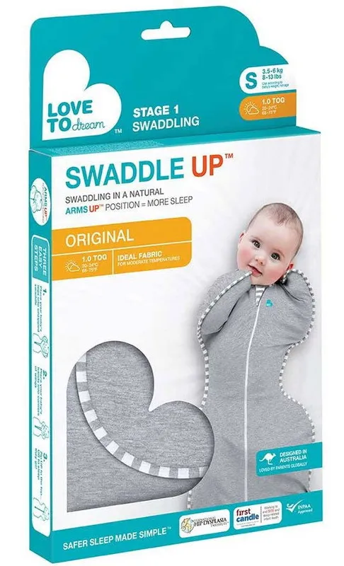 Love To Dream Swaddle UP Wickelschlafsack - Gr. S - Grau