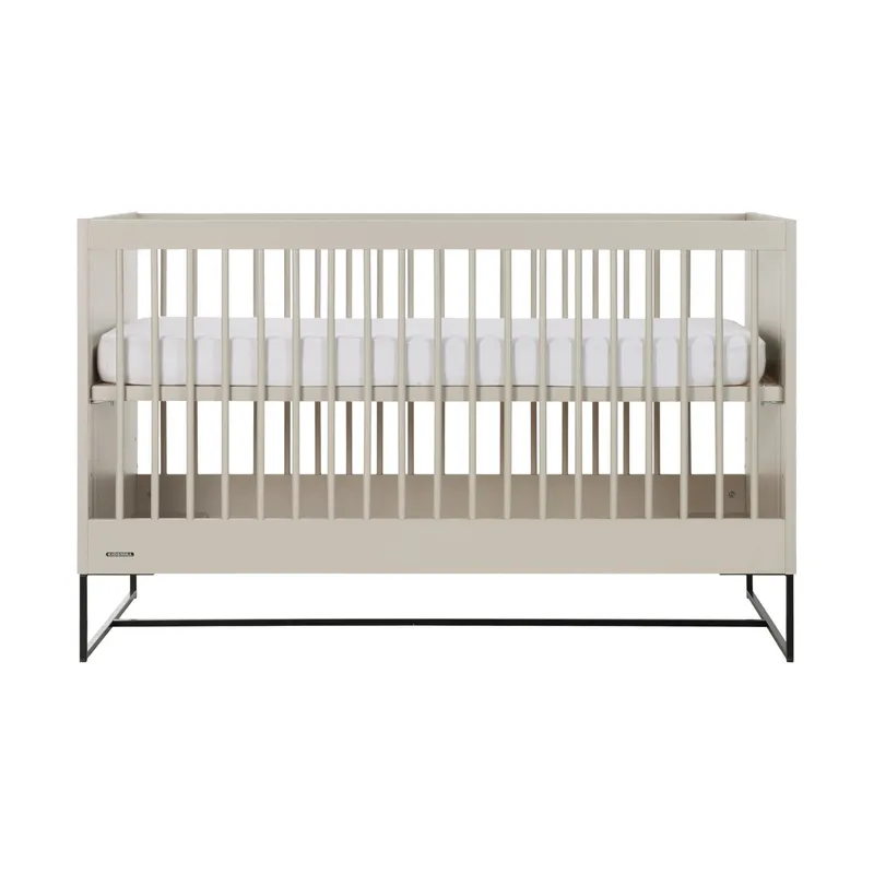 Kidsmill Intense II Babybett Matt Oatmeal - Schwarz - 70 x 140 cm