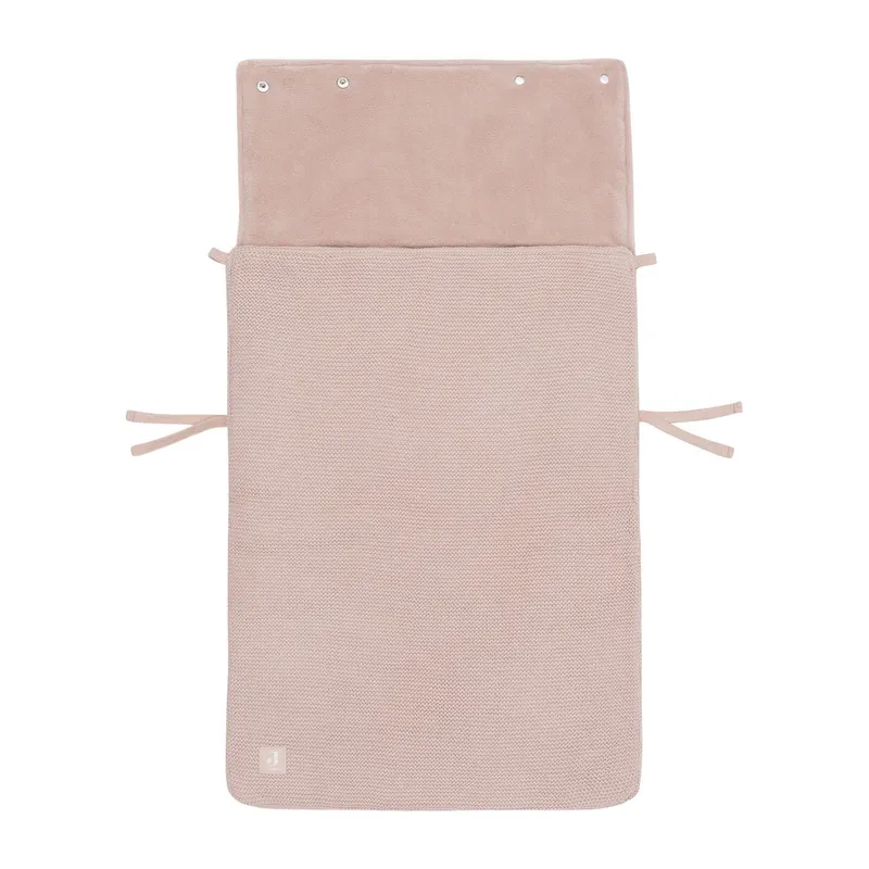 Jollein Fußsack Gruppe 0+ 3/5 Punkt Gurt - Basic Knit - Wild Rose