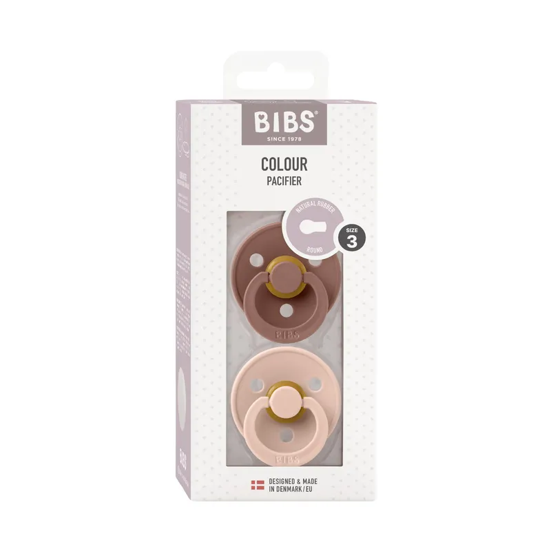 BiBs Retro Schnuller Woodchuck / Blush 18+ Monate 2 Stück