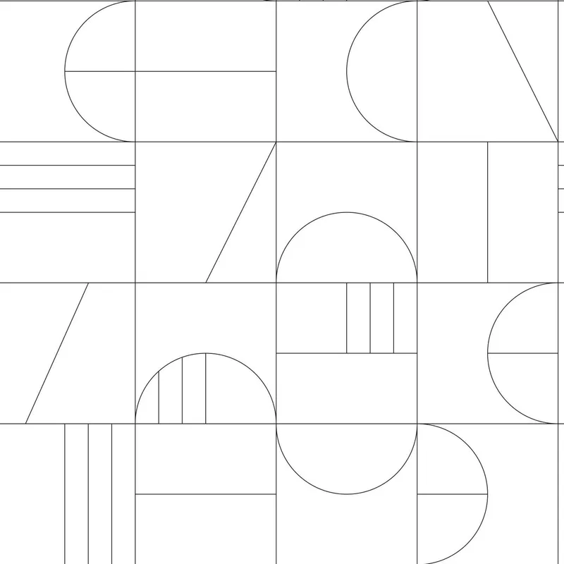 Estahome Art Deco Motiv-Fototapete III – 2 x 3 m – Weiß / Schwarz