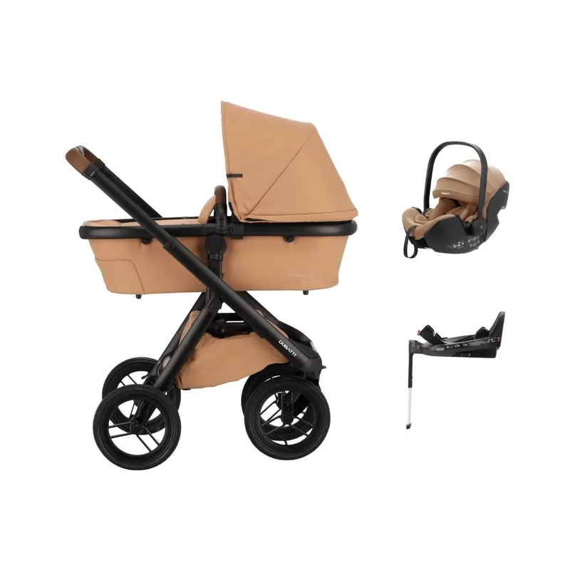 Dubatti One E6 Kinderwagen Dark Brown | Kindersitz| Base