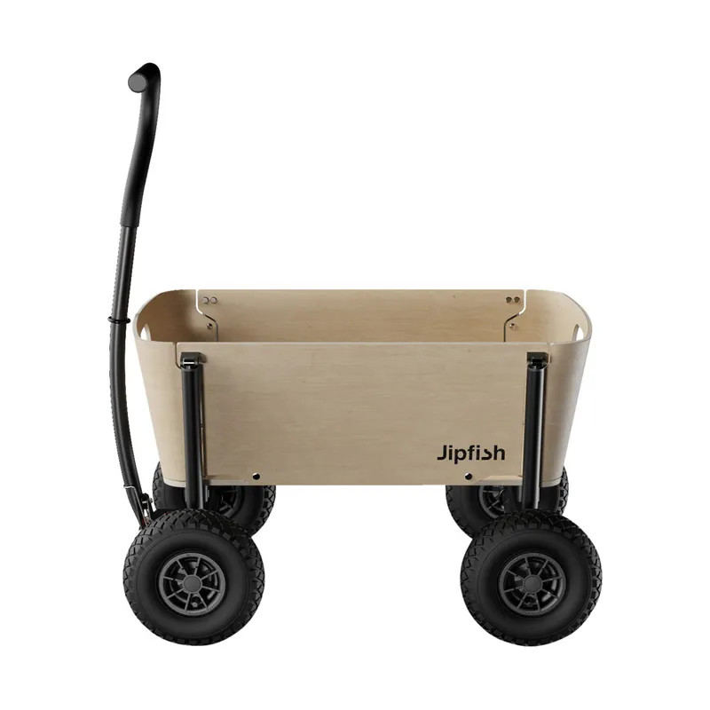 Jipfish Faltbare Bollerwagen- Natural Wood 001
