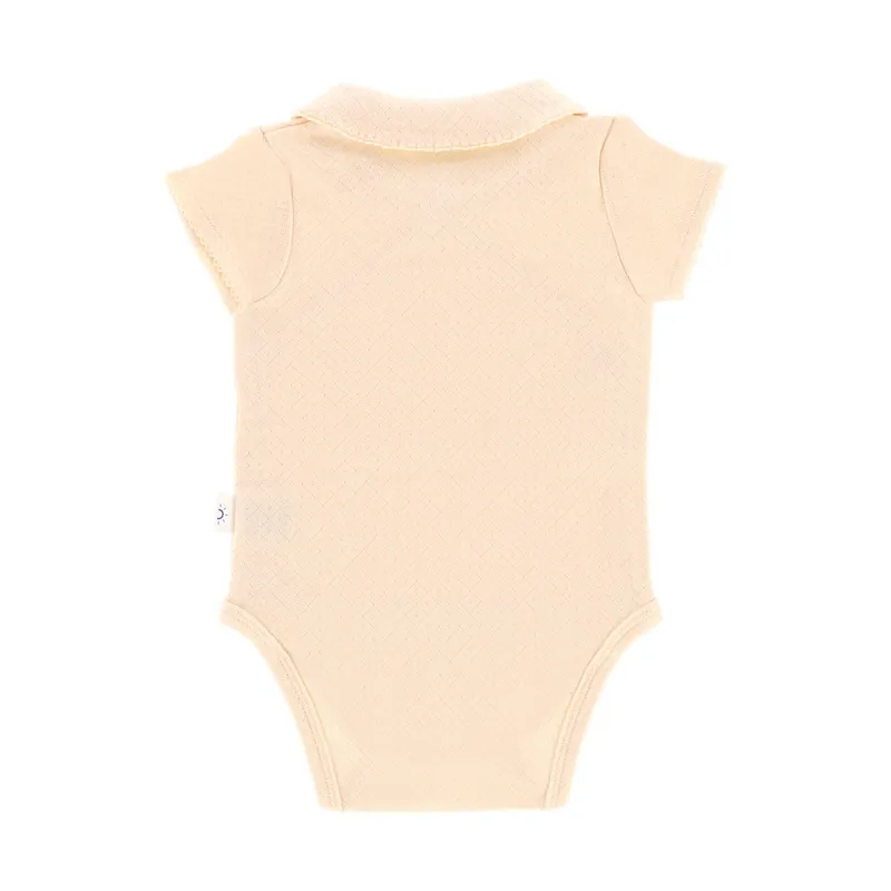 DAY Wickelbody Kurzarm und Rundkragen - Gr. 74/80 - Apricot