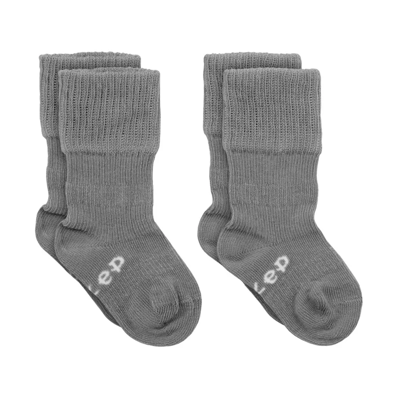 KipKep Bleib-Söckchen - 0-6 Monate - 2er - Pack - Pebble Grey