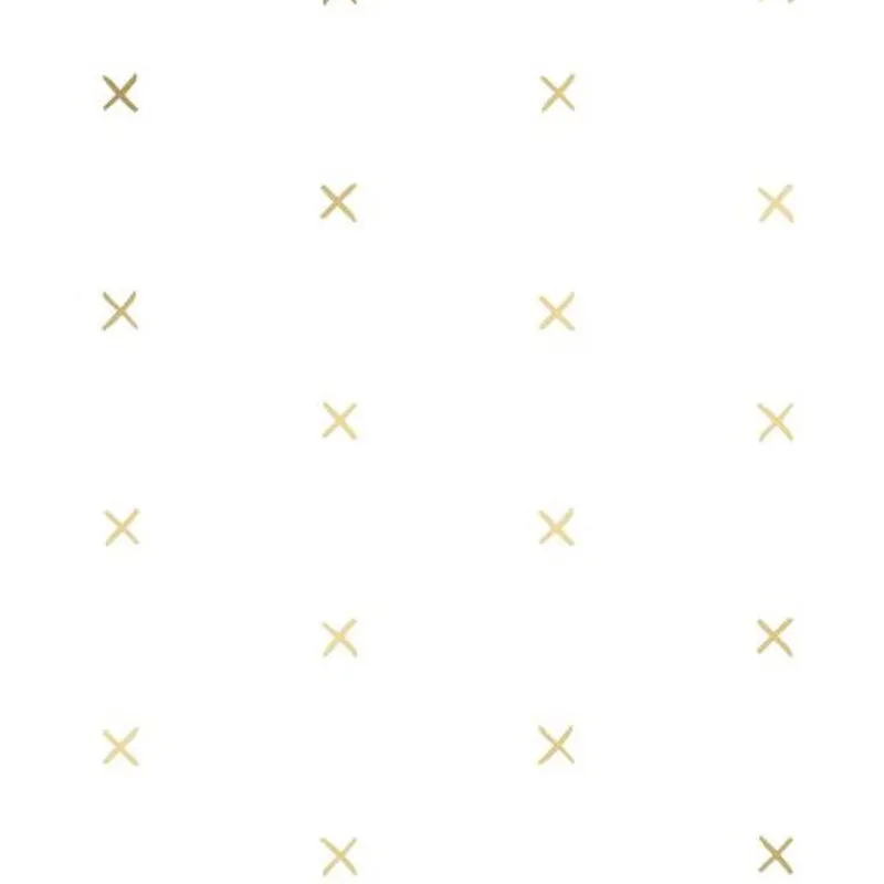 Estahome Graphisches Motiv VII – 0,53 x 10,05 m – Weiß/ Gold