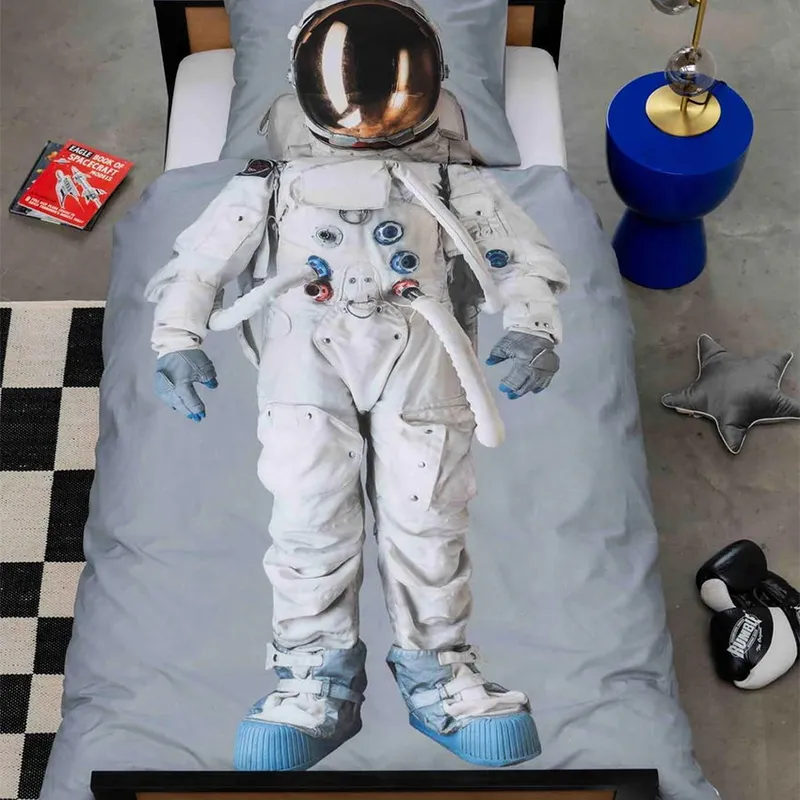 Snurk Bettbezug – Astronaut – 140 x 200/220 cm – Grau