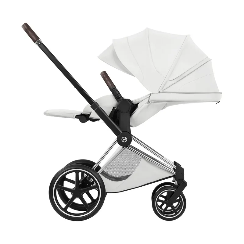 Cybex Priam 5 Style Kinderwagen 3-in-1 Set – Chrome Brown/Off White