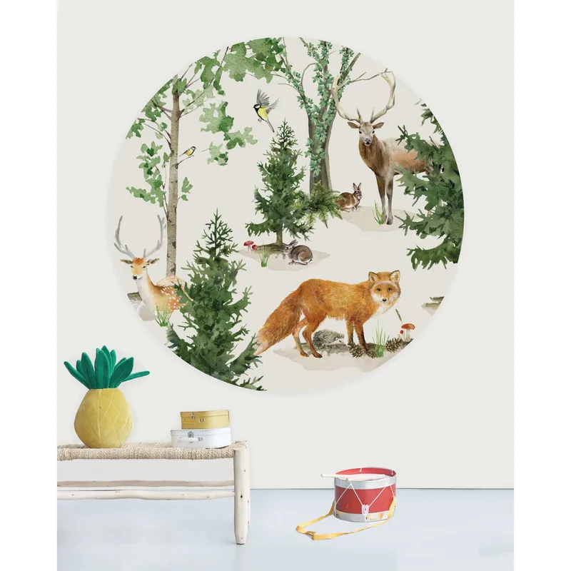 Creative Lab Amsterdam Forest Life Tapete Rund