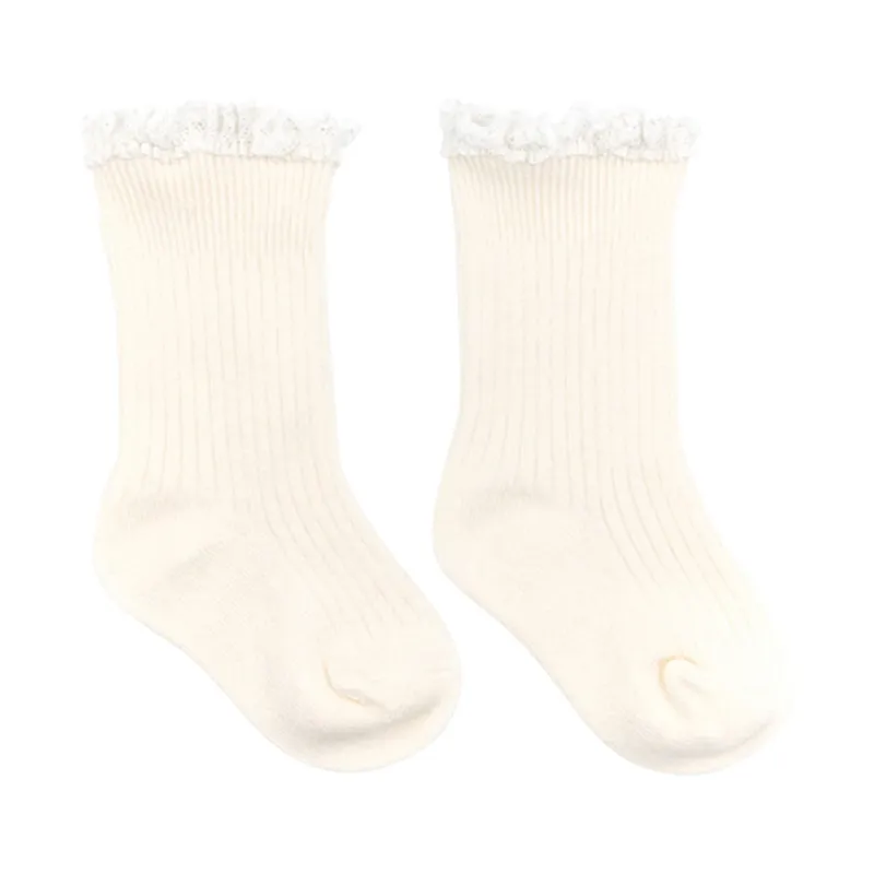 Bamboom Söckchen - Spitze - Creme