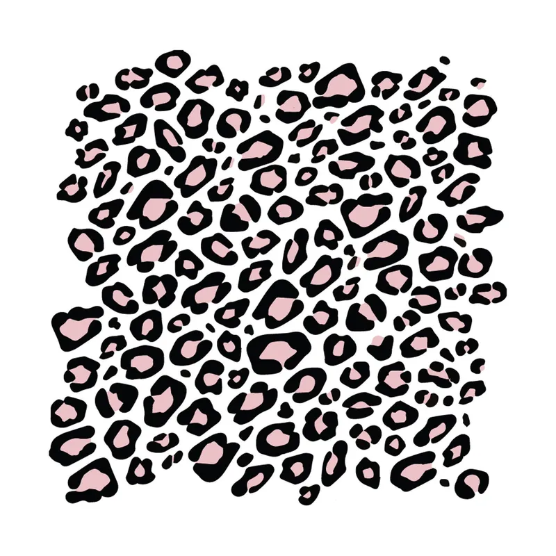 LM Baby Art Pantherprint Wandsticker rosa / Schwarz