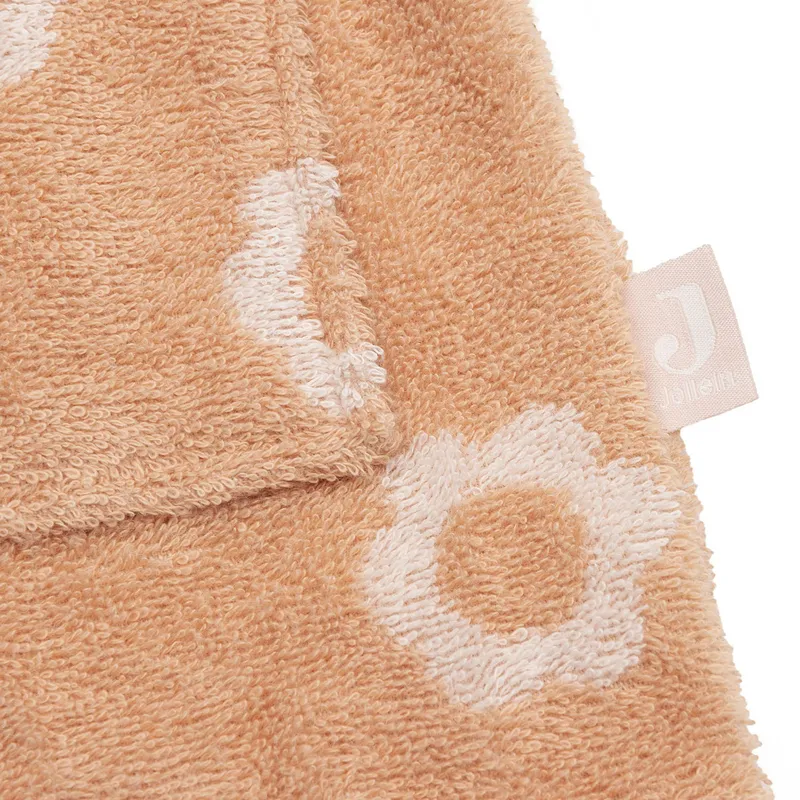 Jollein Frottee-Bademantel - Jacquard Flower - 1-2 Jahre