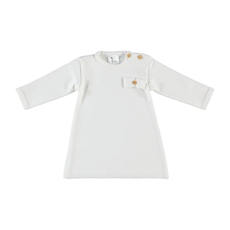 Klein Baby Kleid - Gr. 50 - Natural White