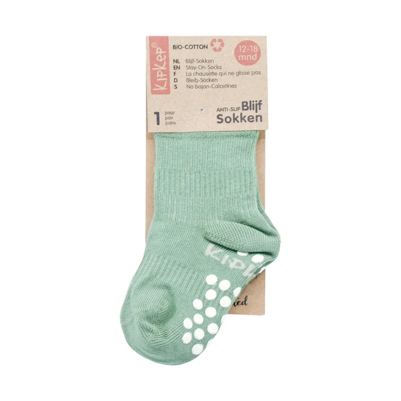 KipKep Anti Rutsch Bleib-Socken Calming Green 12-18 Mte