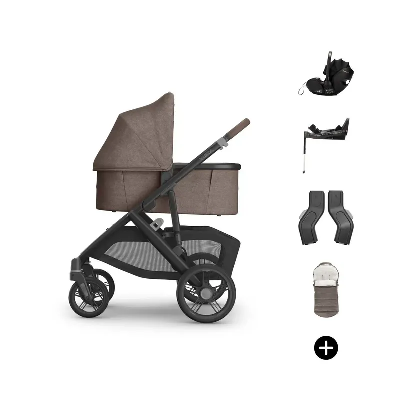UPPAbaby VISTA V3 Kinderwagen 4-in-1 | Britax Römer Baby-Safe Pro Autositz | Britax Römer Vario Base 5Z