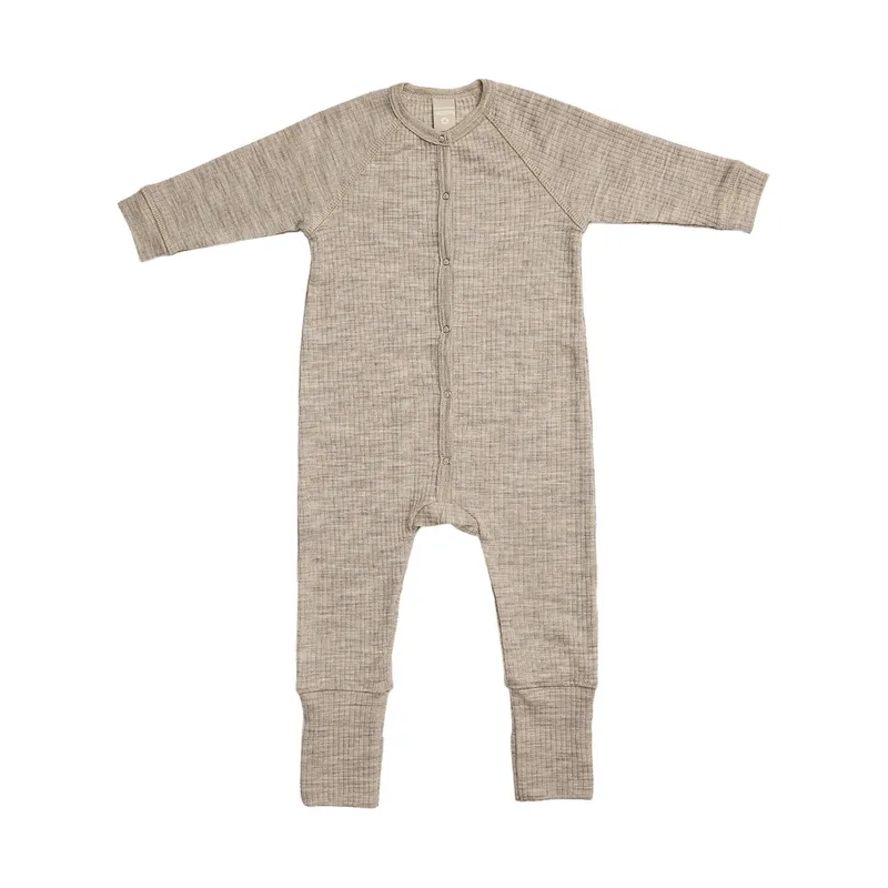 Smallstuff Pyjama - Größe 62 - Merino Wolle - Nature Melange