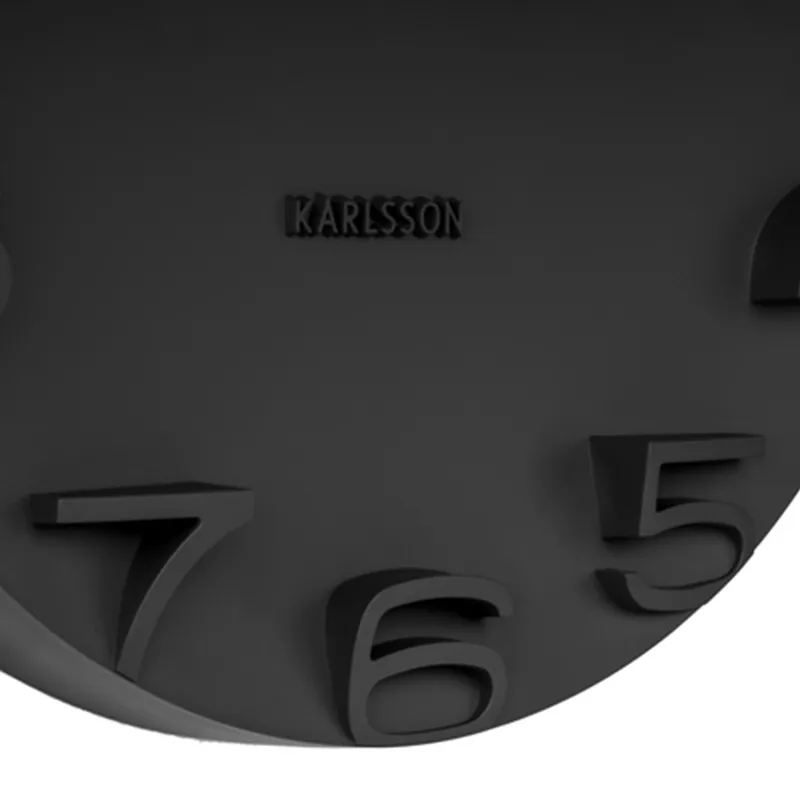 Karlsson On The Edge Wanduhr - 42 cm - Schwarz