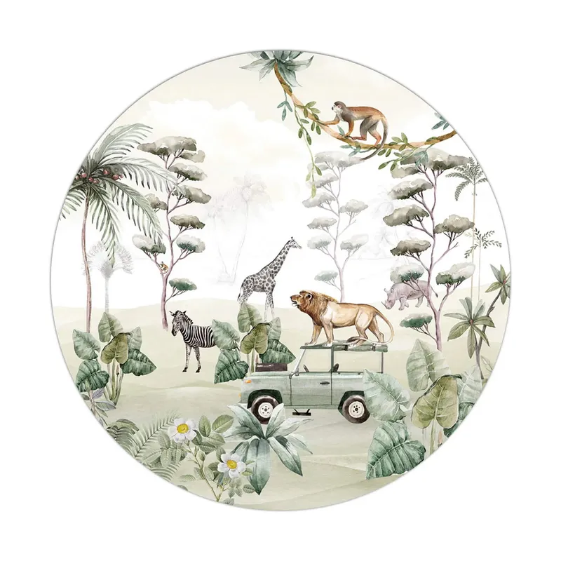 Creative Lab Amsterdam Safari Tour Tapetenkreis - 142,5 cm