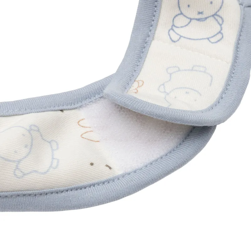 JollJollein Wasserdichte Jersey-Lätzchen – Miffy Moments – 5er-Pack - Cloudy Blue