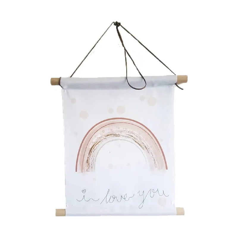 Regenboog - Textielposter regenboog I love you