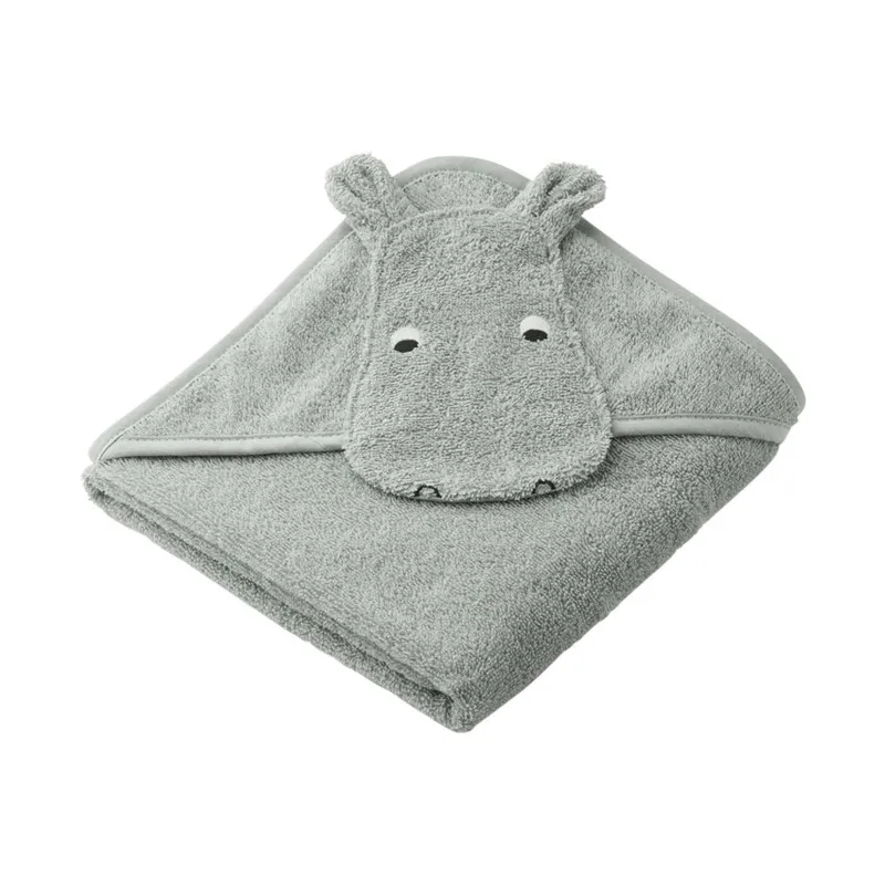 Liewood Badecape - Albert Hippo - Dove Blue