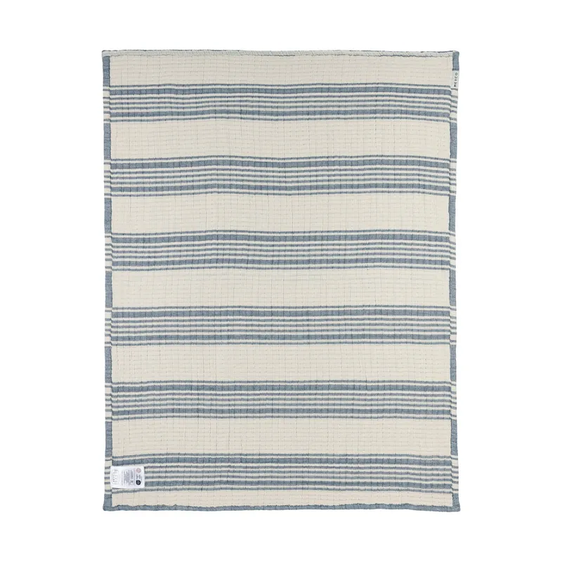 Meyco Babydecke - Hydrophile Jacquard Stripe - Indigo - 75x100 cm