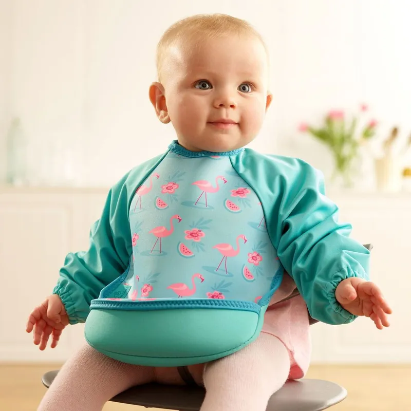 Bibetta Ärmellätzchen Flamingo Türkis