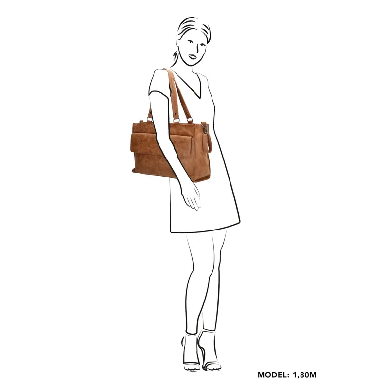 Charm London Wickeltasche Braun