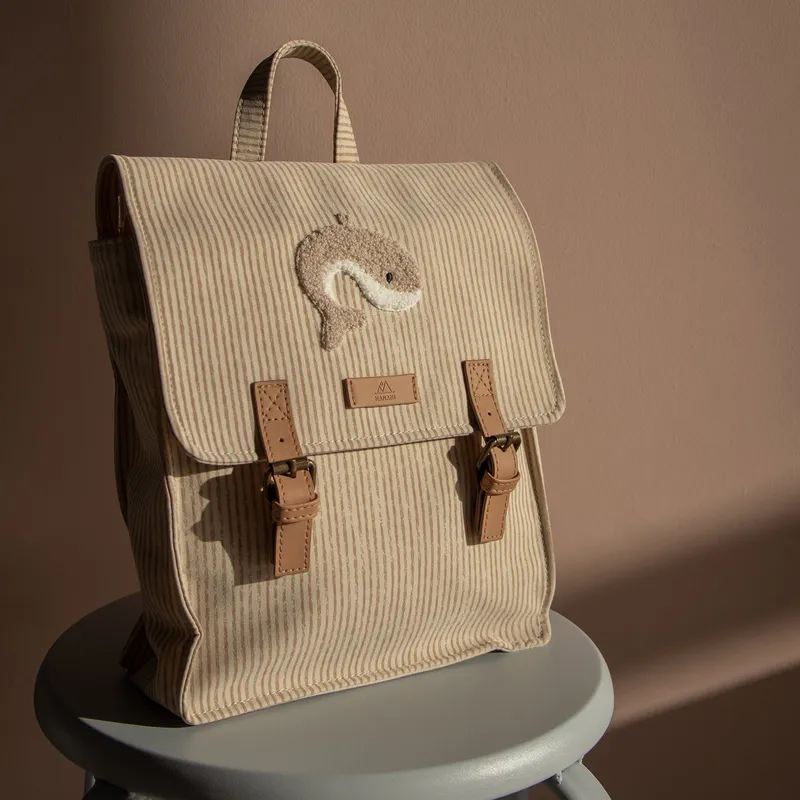 Nanami Rucksack - Stripes - Whale