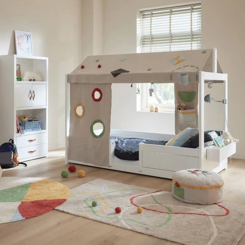 LIFETIME Bett mit Dachrahmen – 4-in-1-Bett – Premium Weiß