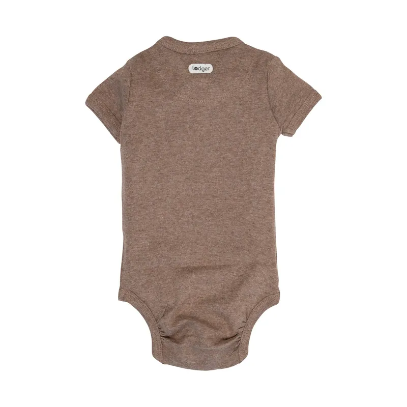 Lodger Babybody Kurzarm - Melange - Größe 80 - Buffalo