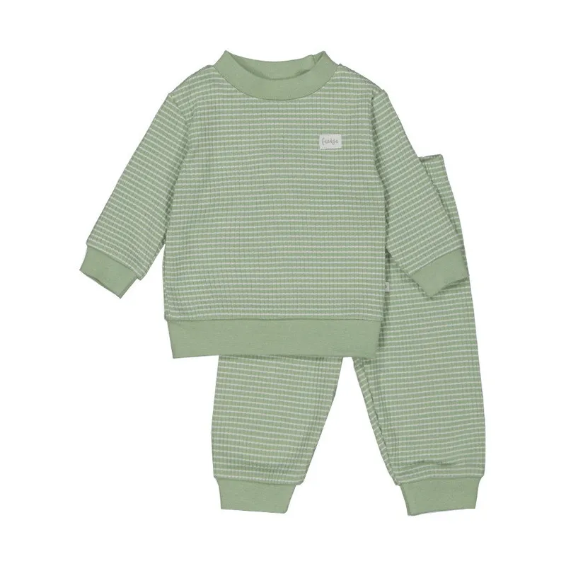 Feetje Waffel Pyjama Green Melange Gr. 92