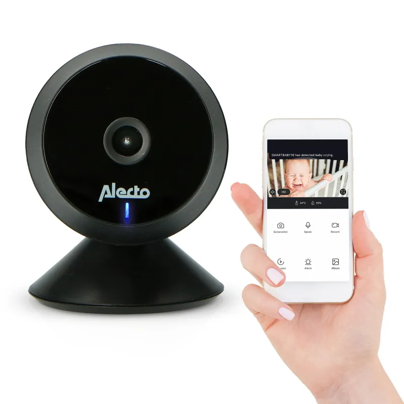 Alecto WLAN-Babyphone mit Kamera – SmartBaby5 – Schwarz