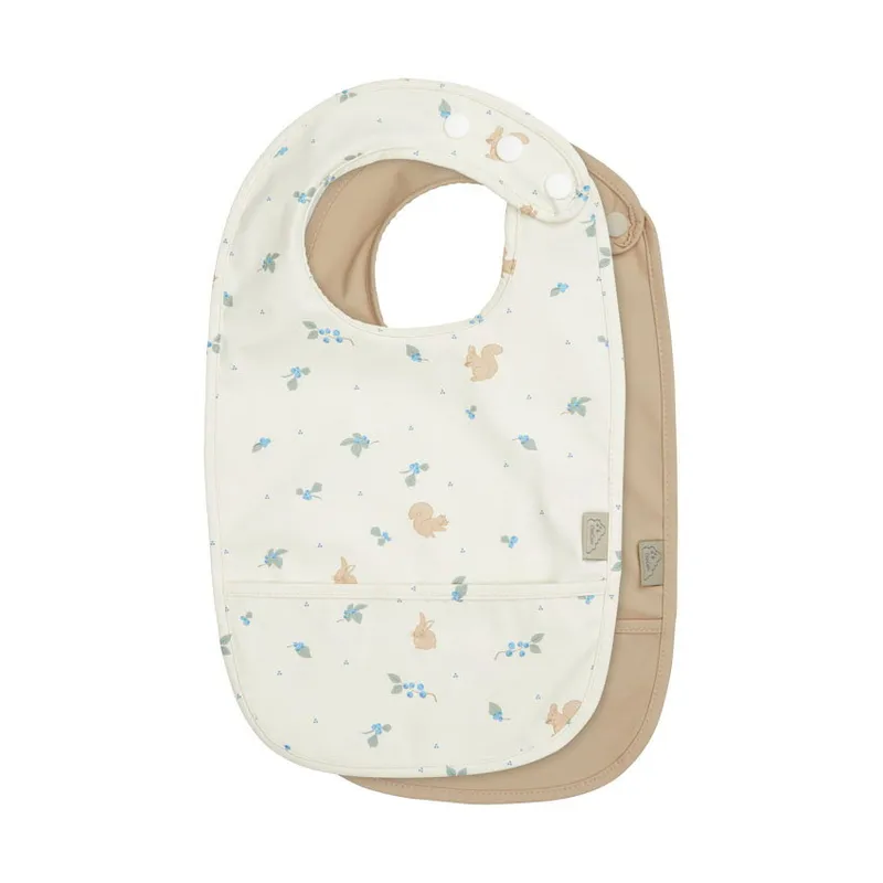 Cam Cam Copenhagen Lätzchen mit Tasche - 2-Pack - Blueberries